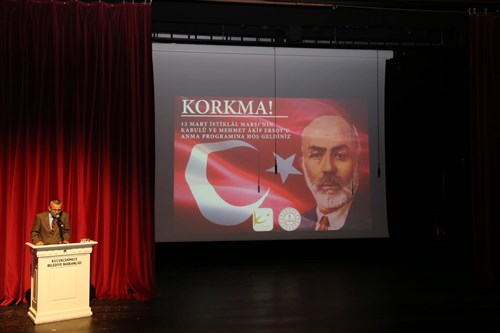 Kaymakamımız Turan Bedirhanoğlu 12 Mart İstiklal Marşının Kabulu Mehmet Akif Ersoy'u Anma Günü Münasebetiyle Düzenlenen Törene Katıldı